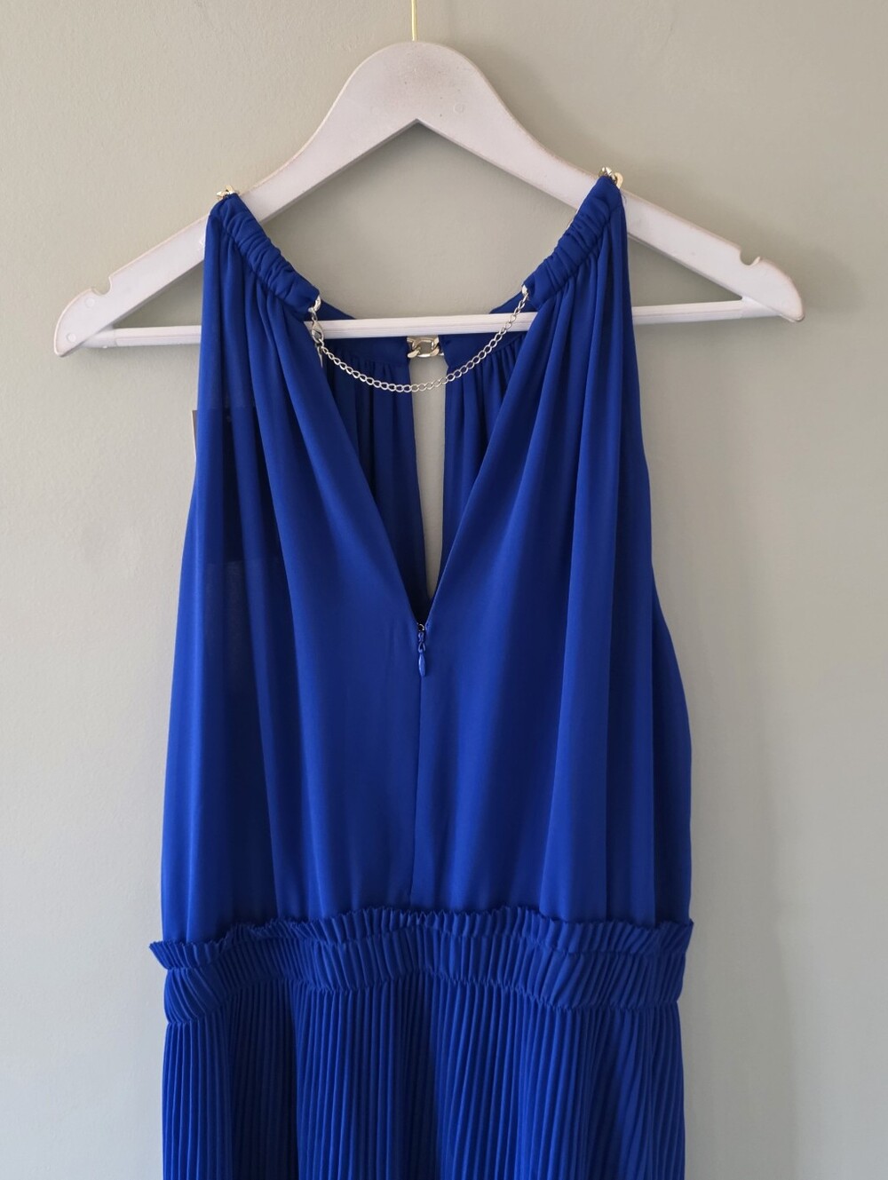 NWT MICHAEL Michael Kors XL Modern Luxury Royal Blue Party Cocktail Midi Dress - Picture 12 of 16